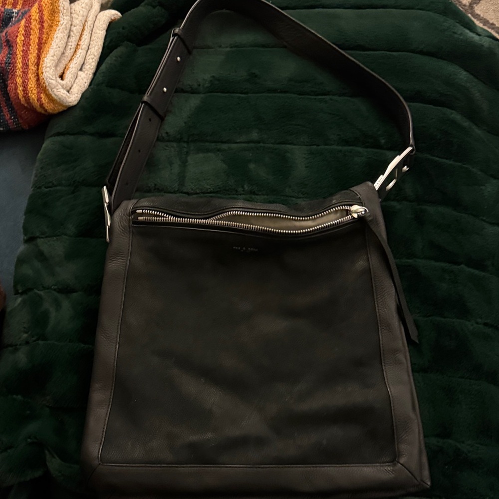 rag & bone Dark Leather Crossbody Bag